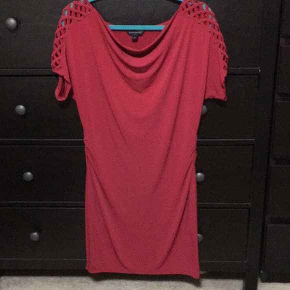 Red Lattice Banana Republic Jersey Dress - Picture 1 of 7